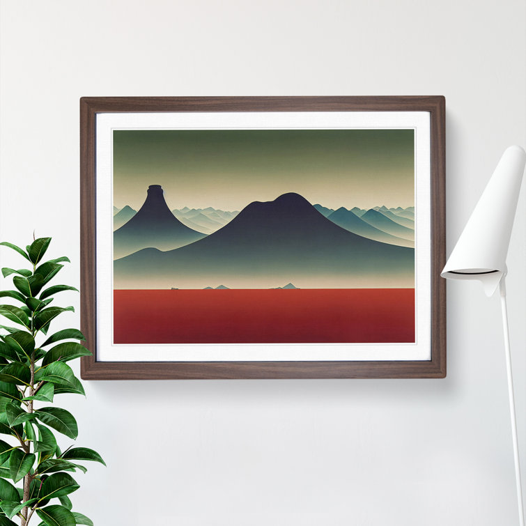 Alpen Home Gentle Abstract Mountains Single Picture Frame Graphic Art